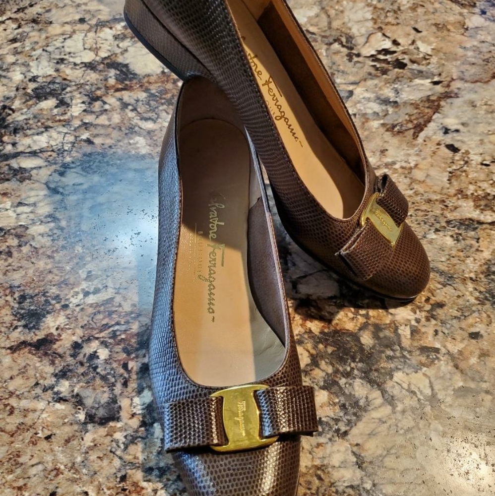 Salvatore Ferragamo flat with slight wedge